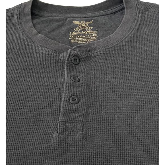 FADED GLORY LONG SLEEVE THERMAL PULL-OVER POLO TOP, WOMENS, XL(46-48)-DARK GREY - Picture 2 of 11